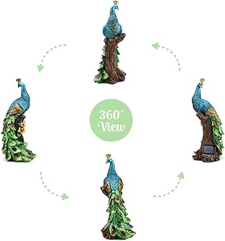 Amazon.co.jp: WONDHOME ソーラー 孔雀像 庭 屋外 装飾 ポーチ テラス